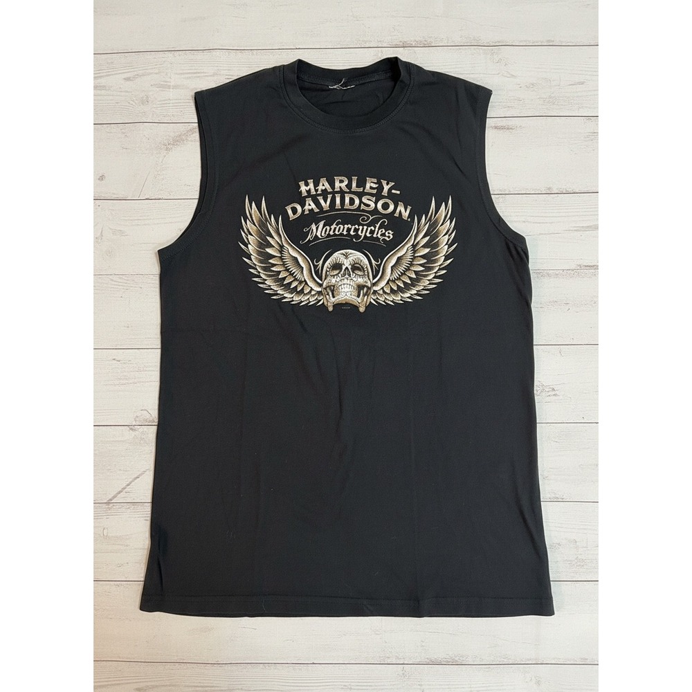 EUC Men's M Harley Davidson Dudley Perkins Co Alcatraz San Francisco Muscle Tee - Picture 2 of 6